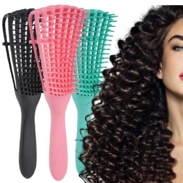 Pente de Cabelo Escova Polvo Multifuncional Modeladora - Imagem 2