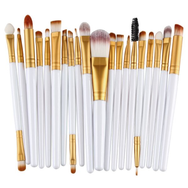 Kit 20 Pinceis Profissional Pincel Maquiagem Preto e Neon - Imagem 5