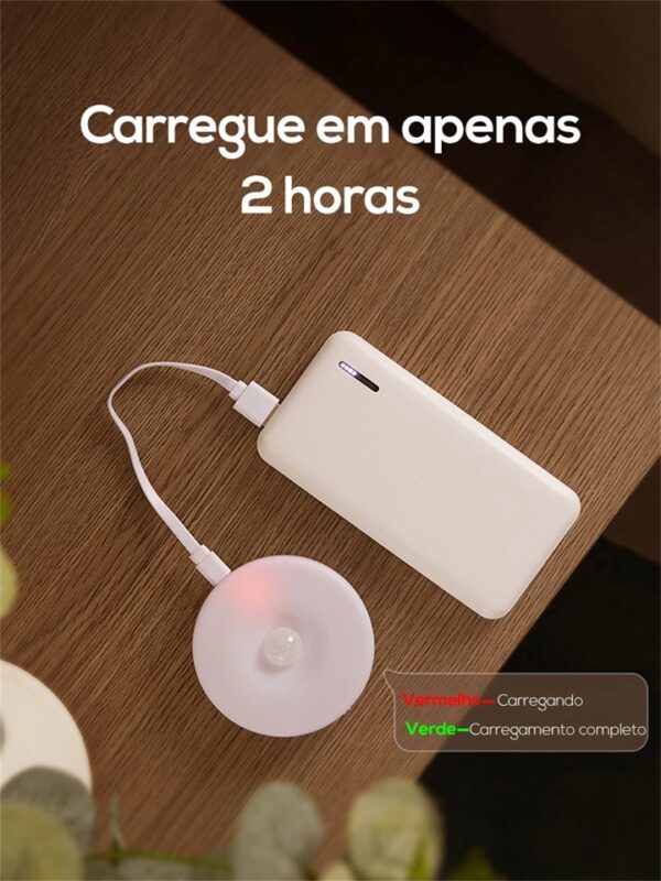 Sensor de movimento led light night usb recarregável sem fio - Imagem 4