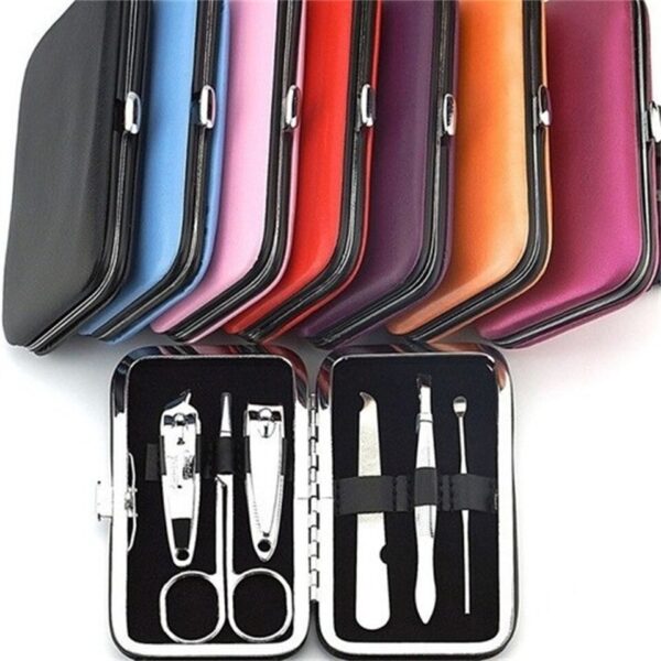 Kit de manicure 6 peças em estojo de couro sintético - Imagem 3