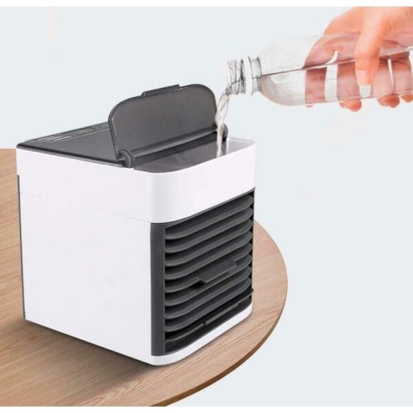 Mini Ar Condicionado Portátil Cooler Umidificador Climatizador Luz Led Clima Artic 3 Velocidades Refrigerador Pessoal - Imagem 2