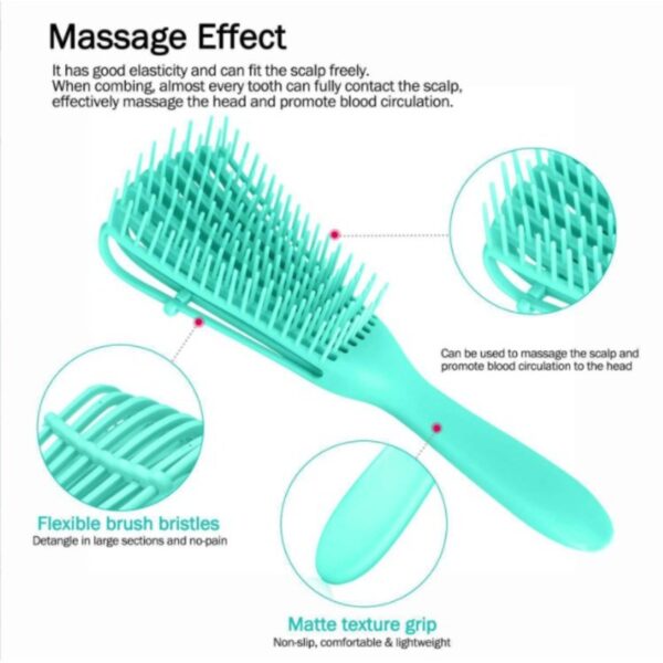 Escova de Cabelo Pente de Polvo Massagem - Imagem 5