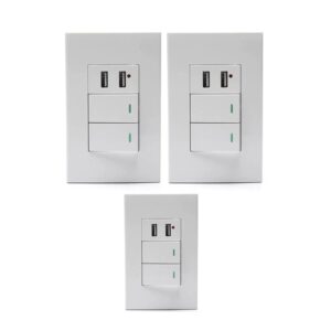 Tomada de Parede C/ 2 Entradas USB e 2 Chaves ENVIO RÁPIDO PARA TODO BRASIL