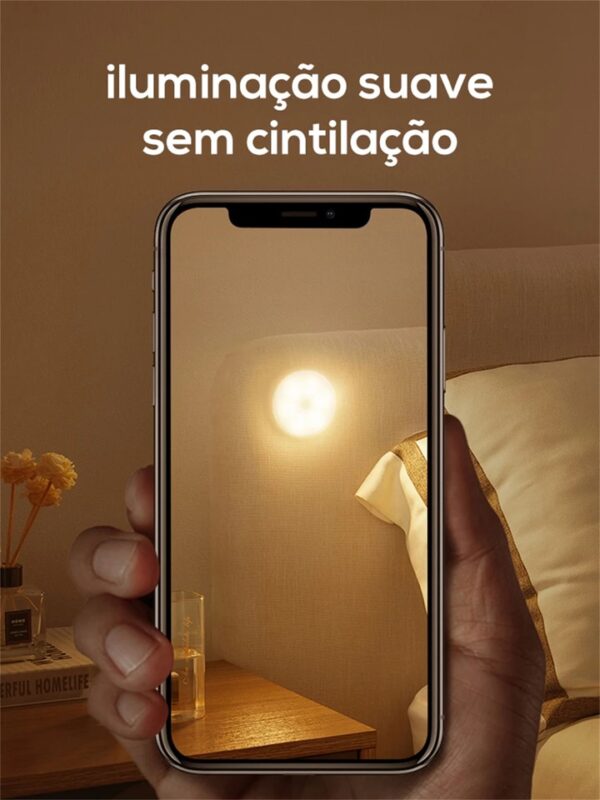 Sensor de movimento led light night usb recarregável sem fio - Imagem 2