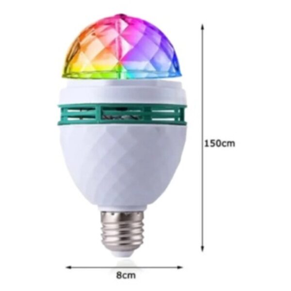 Lâmpada Led Giratória Colorida Globo de Luz Festa + Soquetee - Imagem 4