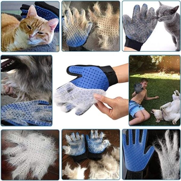 Luva Nano Magnética Tira Pelos Pets Cães Gatos True Touch - Imagem 4