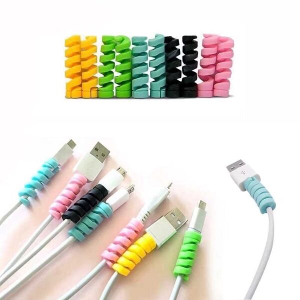 Kit 4 Unidades Protetor Espiral Para Cabo De Carregamento Usb Fone De Ouvido - Imagem 2
