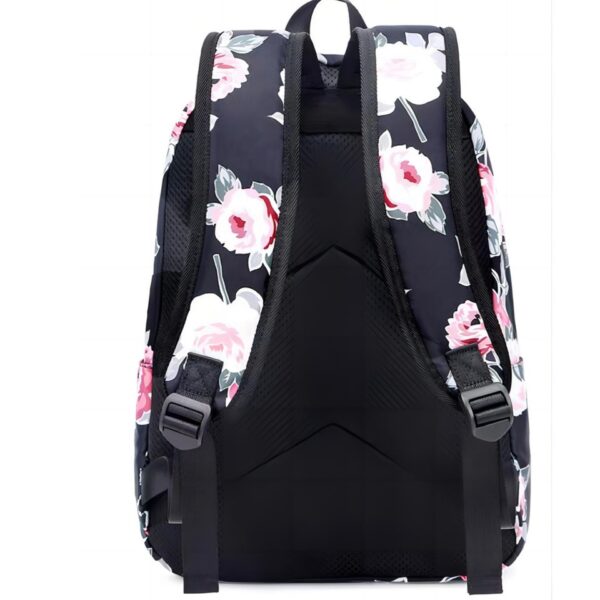 Kit 3 peças bolsa escolar feminina mochila impressa enviar cor aleatória - Imagem 4