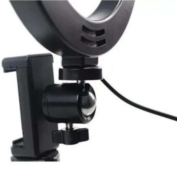 Iluminador Ring Light 6 Polegadas (16cm) com Tripe e Suporte para Celular - Ideal para Influenciador Digital, Video Conferencia - Imagem 2