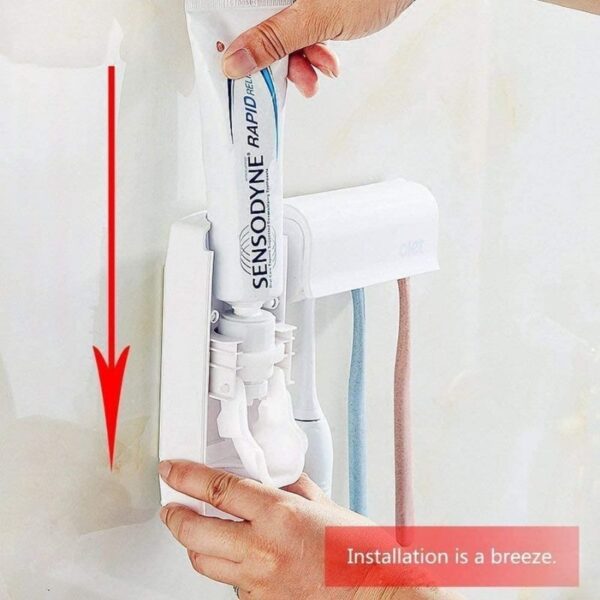Dispenser de Creme Dental Suporte de Escova de Dente - Imagem 3