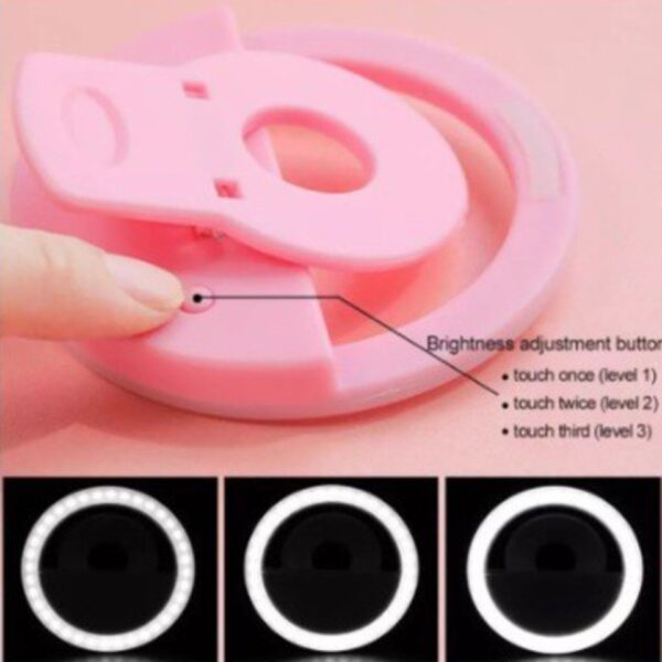 Anel Luminoso para Celular Flash Selfie Mini Ring Light Led Enviar Cor Aleatória - Imagem 2