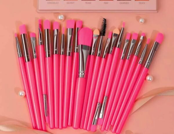 Kit 20 Pinceis Profissional Pincel Maquiagem Neon Beleza pincéis de maquiagem ENVIO RÁPIDO