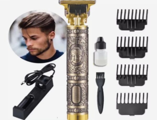 Máquina Profissional Acabamento Cabelo Barba Recarregável Buda