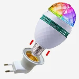 Lâmpada Led Giratória Colorida Globo de Luz Festa + Soquetee