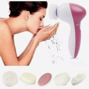 Escova Elétrica Limpeza Massageadora Facial Esfoliação 5 em 1