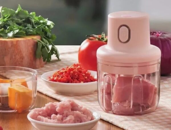 Mini triturador de alimentos elétricos 3 lâminas 250 ml usb