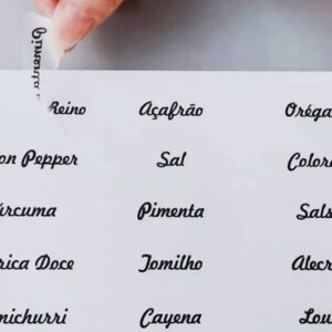 Etiquetas Adesivas Transparentes Temperos 6x2cm/39 Unidades