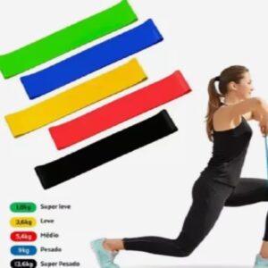 Kit 5 Mini Banda Elástico Exercício Academia Treino Em Casa