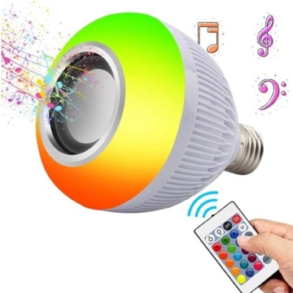 Lampada Bluetooth de Led com Música 12w + Controle Remoto - Imagem 3