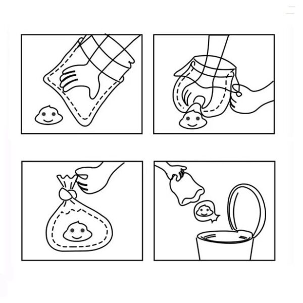 Kit Cata Caca Porta Saquinho Pet Coletor De Fezes + 1 Refil Saco Para Cães E Gatos - Imagem 3
