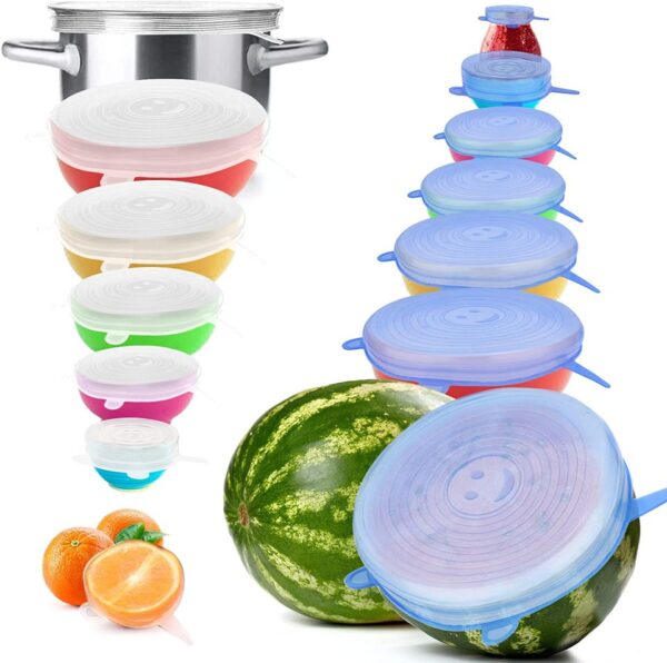 Kit 6 Tampas de Silicone Universal Reutilizável - Imagem 3