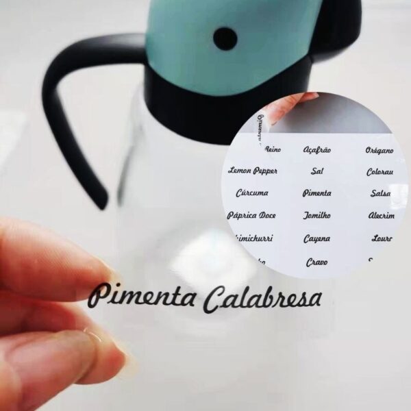 Etiquetas Adesivas Transparentes Temperos 6x2cm/39 Unidades - Imagem 2