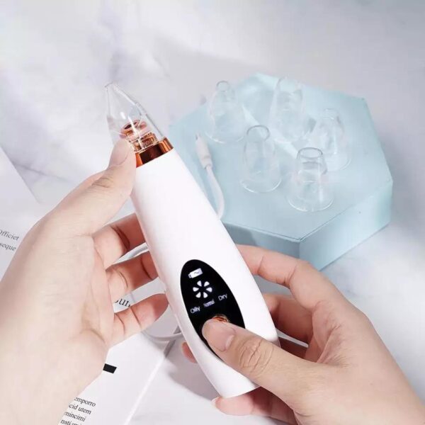 Limpador Elétrico Removedor de Cravos e Poros Elétrico Recarregável Usb Com 6 Pontas de Limpeza - Imagem 2