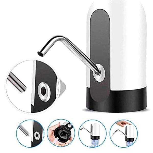 Bomba Elétrica Universal com Carregamento USB para Galão/Garrafão de Água - Imagem 6